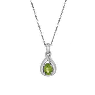 LuvMyJewelry Liorael Sterling Silver 0.03 Ct Diamond Teardrop Pendant