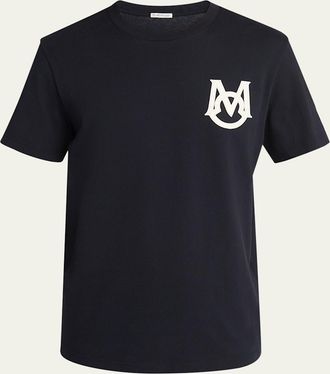 Moncler Mens Monogram Applique Crewneck T-Shirt