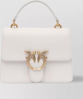 Pinko bird embellished tote bag with golden hardware