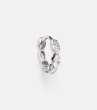 Maria Tash Orecchino singolo in oro bianco 18kt (750/1000) con diamanti