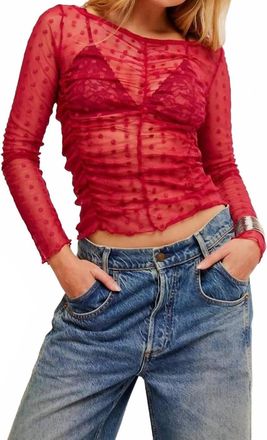 Free People Most Likely Layering Top In Glass Roses