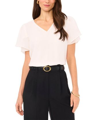 Vince Camuto V-Neck Tulip Blouse