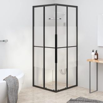 vidaXL Vidaxl - Cabina De Ducha Esg Semiesmerilado Negro 80x80x180 Cm