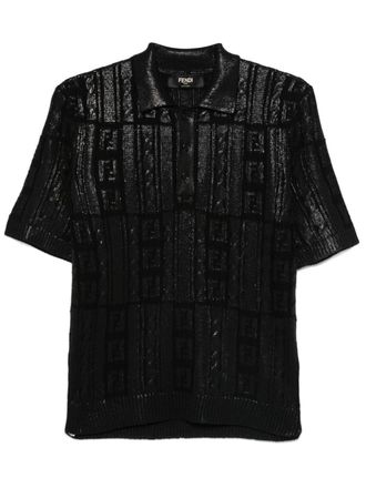 Fendi knitted polo shirt - Black