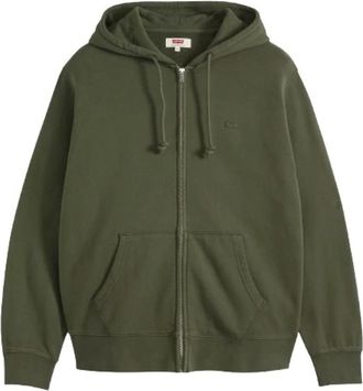 Levi's Hoodies & sweatvesten, Heren, Groen, XL, Katoen, The Original HM Zip Up