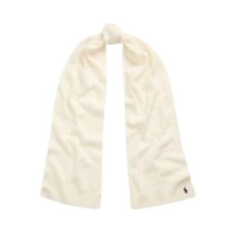 Polo Ralph Lauren Cable-Knit Wool Scarf - female - Polo Ralph Lauren - Winter Scarves - Beige - ONE SIZE - Accessories