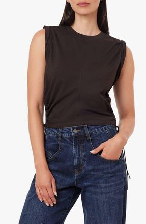 Habitual The Luna Cinched Cotton Top in Chocolate at Nordstrom, Size X-Small