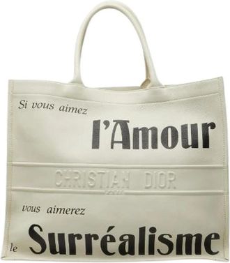 Dior Pre-owned Book Tote Leren Tote Bag - Dames - Vintage Shopper - Wit - ONE Size - Leer - Vintage