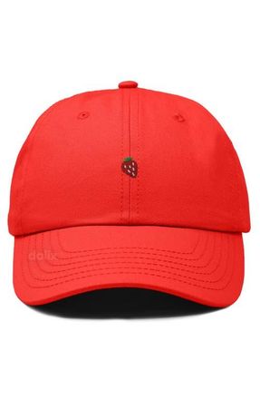 Dalix Lil Strawberry Dad Cap in Red at Nordstrom