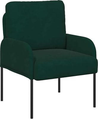 vidaXL Sof&aacute;s Con Coj&iacute;n 55cm Verde Oscuro Madera Contrachapada Vidaxl