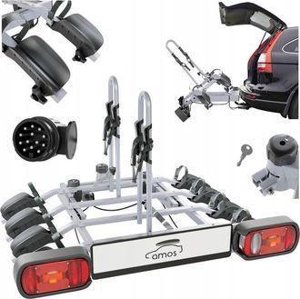 OEM Plataforma Portabicicletas Con Barra De Remolque Para 4 Bicicletas De 13 Pines