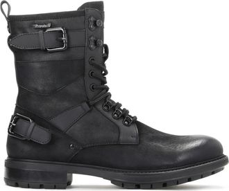Kazar Zwarte herenlaarzen - Heren - Veterlaarzen - Zwart - 41 EU - Leer - Schoenen