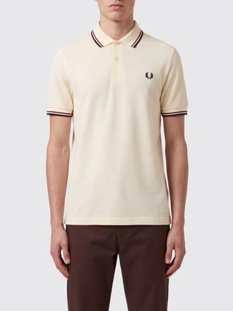 Fred Perry Polo a maniche corte in cotone con logo ricamato e profili a contrasto