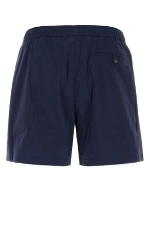 Giorgio Armani Mens Navy Blue Stretch Nylon Swimming Shorts Costumi Da Bagno Swimwear