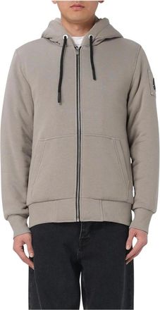 Moose Knuckles Zip-Up Hoodie Sweater - Heren - Vesten met rits - Beige - XL - Katoen - Hoodies & sweatvesten