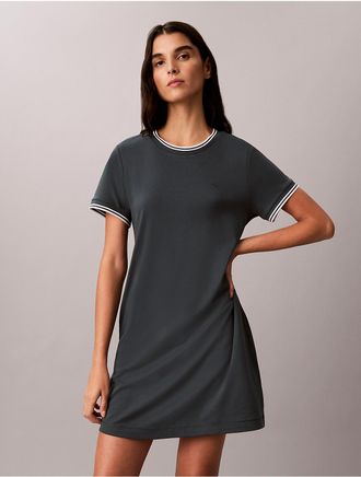 Calvin Klein Jeans Calvin Klein Womens Tipping Stripe T-Shirt Dress - Open Blue - XL