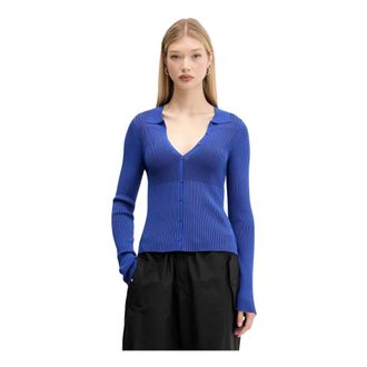 Desigual Truien & Vesten, Dames, Blauw, XS, Bethel Cardigan