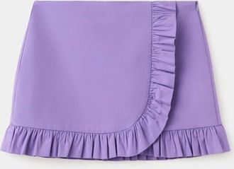 Mango Gonna corta con volant viola - Donna - 38 - MANGO