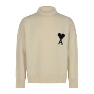 Ami Truien & Vesten, Heren, Beige, L, Wol, De Coeur Turtleneck Sweater