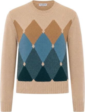 Ballantyne Pullover - Dames - Ronde hals truien - Beige - L - Kasjmier - Truien & Vesten