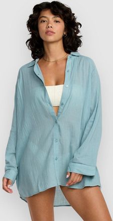 Rvca Province Coverup Hemd blau