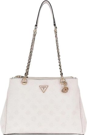 Guess Witte Schoudertas met Peony Logo - Dames - Schoudertassen - Wit - ONE Size - Tassen