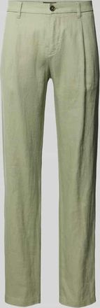 Marc O'Polo Tapered Leinenhose mit Bundfalte Modell OSBY JOGGER in Mint, Größe 33/32