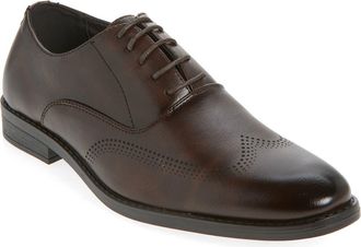 Geoffrey Beene Faux Leather Oxford in Brown at Nordstrom Rack, Size 10.5