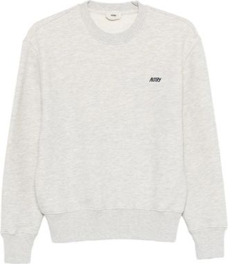 Autry Sweatshirt met geborduurd logo - Dames - Sweatshirts - Grijs - S - Katoen - Hoodies & sweatvesten