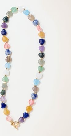 Fat Face FatFace Multi Colour Heart Stone Necklace