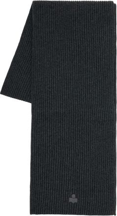 Isabel Marant Marion Ga Scarf - Dames - Wintersjaals - Grijs - ONE Size - Katoen - Accessoires
