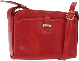Celine Pre-owned Vintage Crossbody Tas - Dames - Vintage Schoudertas - Rood - ONE Size - Leer - Vintage