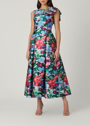 Shoshanna Midnight Eleanor Gancalo Floral Dress in Navy Multi at Nordstrom, Size 10