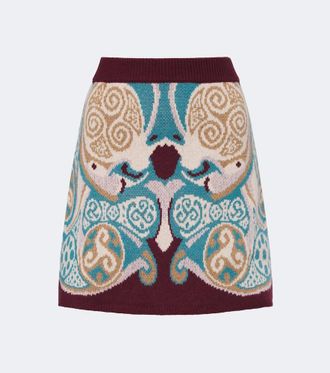 La DoubleJ Minifalda Alchemy de jacquard de lana