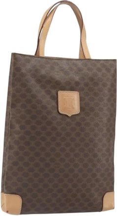 Celine Pre-owned Tote Bags, female, Brown, Size: ONE SIZE Pre-owned Macadam Canvas Tote Bag