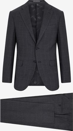 Corneliani Karierter Schurwollanzug Academy 7R