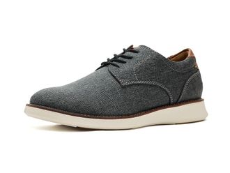 Florsheim Launch Canvas Plain Toe Oxford Mens Shoes Black : 10.5 W (3E), Canvas/Leather/Textile
