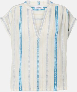 Velvet Tallula cotton jacquard top