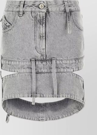 The Attico denim mini skirt