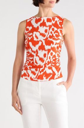 Diane Von F&uuml;rstenberg Click Print Tank Top in Kupang Orange at Nordstrom Rack, Size Xx-Small
