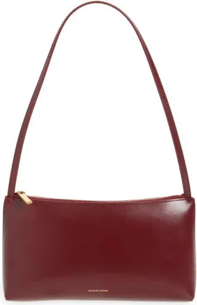 Mansur Gavriel Gaia Leather Shoulder Bag in Claret at Nordstrom