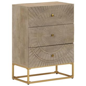 vidaXL C&oacute;moda Madera Maciza De Mango Y Hierro 55x30x76 Cm Vidaxl