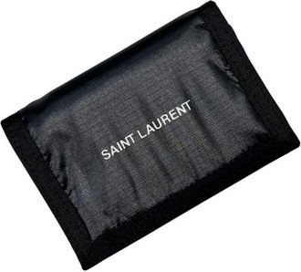 Saint Laurent Black Nylon Canvas Wallet (Tri-Fold) (Pre-Owned)