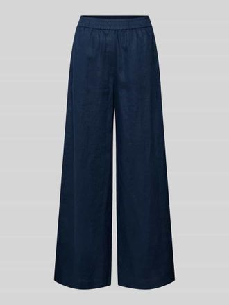Emily van den Bergh Leinenhose mit elastischem Bund in Marine, Gr&ouml;&szlig;e 36