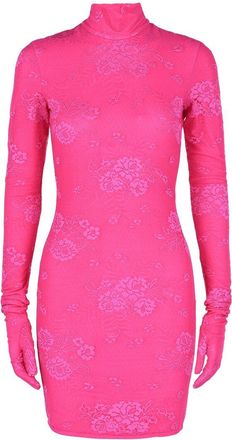 Balenciaga Floral Lace Mini Dress