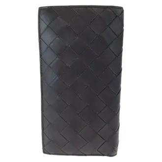 Bottega Veneta Brown Leather Long Wallet (Bi-Fold) (Pre-Owned)