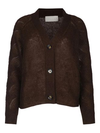 iBlues Grofgebreid vest - Bruin