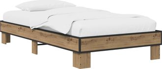 vidaXL Estructura De Cama Roble Artisan 80 X 200 Cm Vidaxl