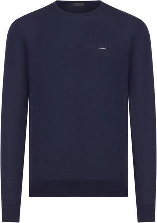 Prada Embroidered Fine-knit Sweater