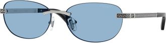 Versace VE2307 152672 Womens Sunglasses Silver Size 56